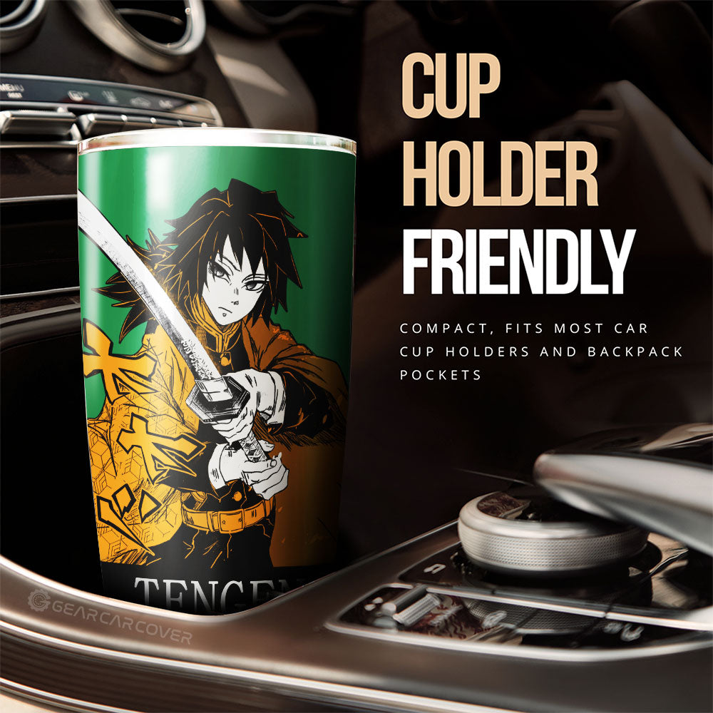 Giyuu Tomioka Tumbler Cup Custom Demon Slayer Car Accessories Manga Style - Gearcarcover - 3