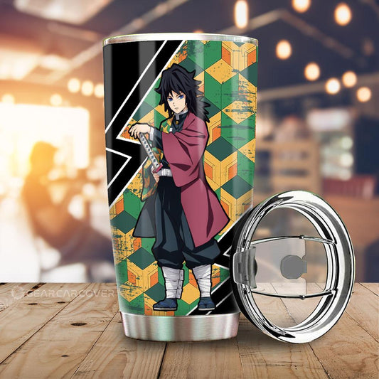 Giyuu Tumbler Cup Custom Demon Slayer Anime Car Accessories - Gearcarcover - 1