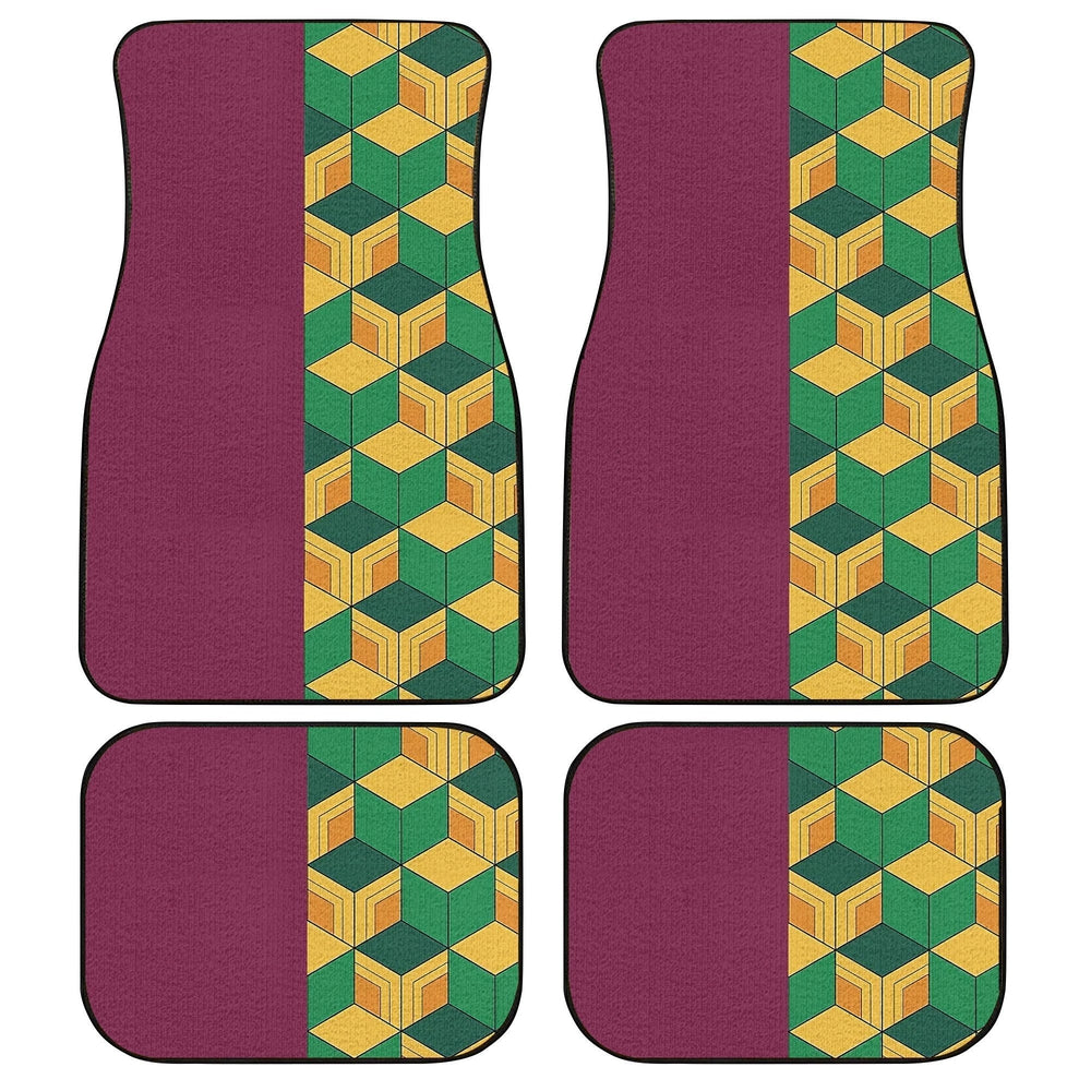 Giyuu Uniform Car Floor Mats Custom Demon Slayer Anime Car Accessories - Gearcarcover - 1