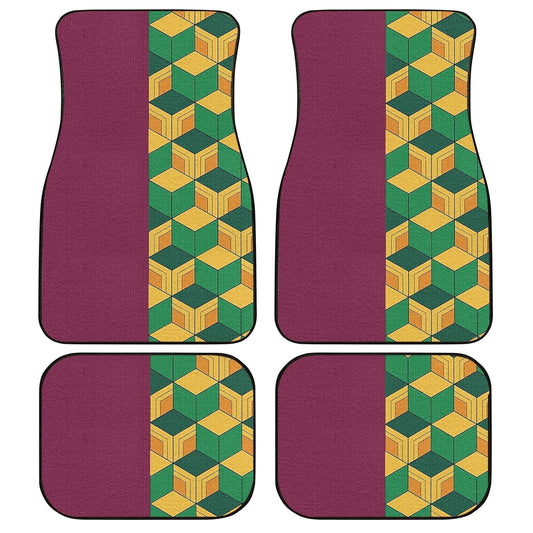 Giyuu Uniform Car Floor Mats Custom Demon Slayer Anime Car Accessories - Gearcarcover - 1