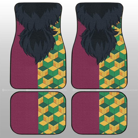 Giyuu Uniform Car Floor Mats Custom Hairstyle Demon Slayer Anime Car Interior Accessories - Gearcarcover - 2
