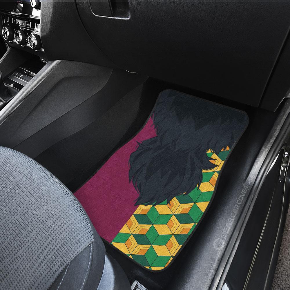 Giyuu Uniform Car Floor Mats Custom Hairstyle Demon Slayer Anime Car Interior Accessories - Gearcarcover - 4