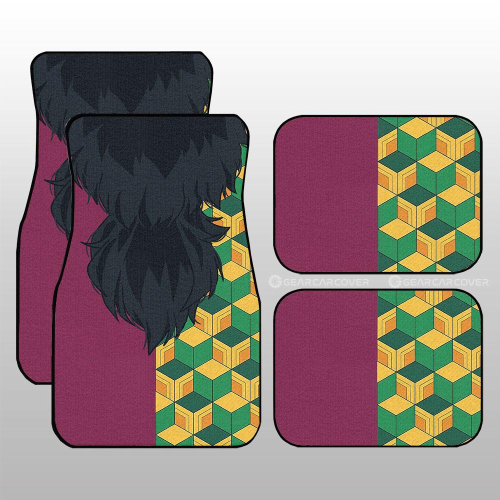 Giyuu Uniform Car Floor Mats Custom Hairstyle Demon Slayer Anime Car Interior Accessories - Gearcarcover - 1