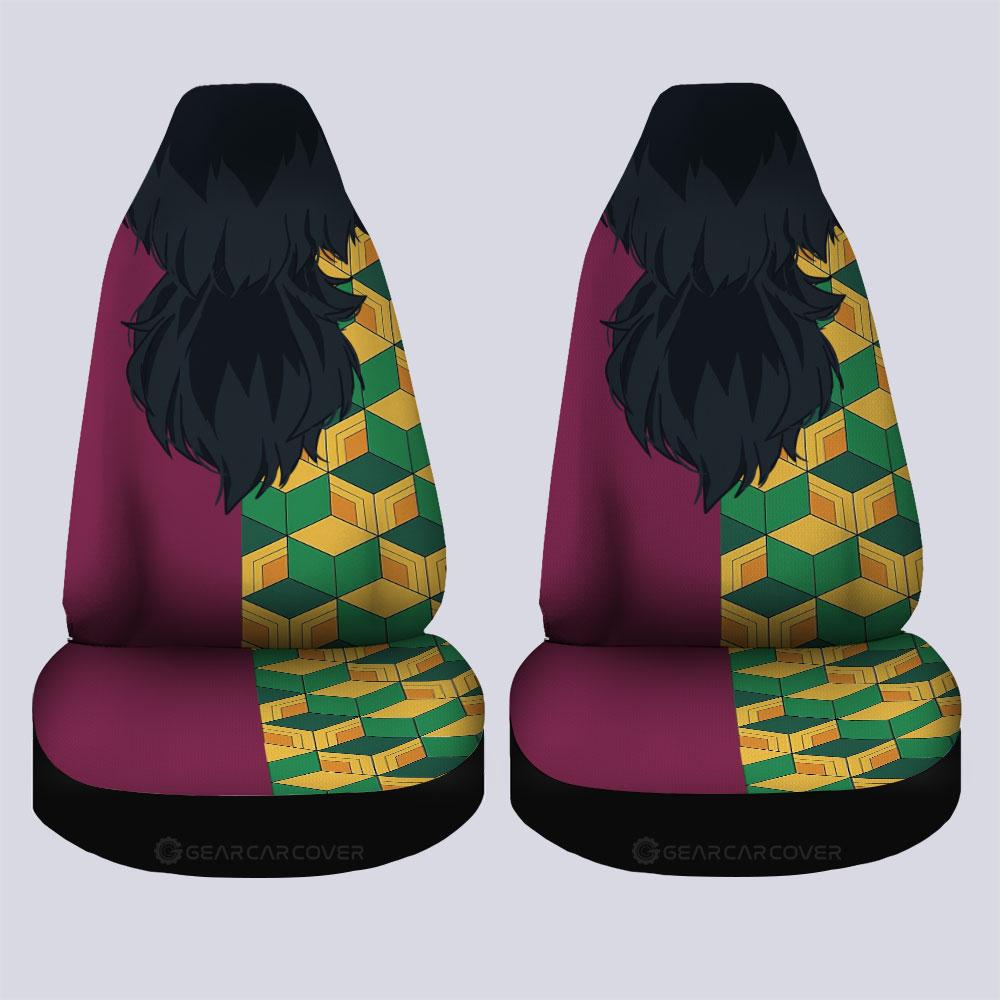 Giyuu Uniform Car Seat Covers Custom Hairstyle Demon Slayer Anime Car Interior Accessories - Gearcarcover - 4