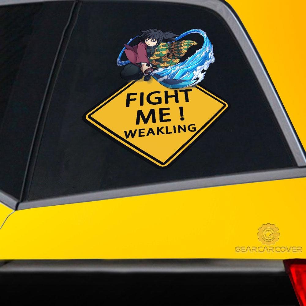 Giyuu Warning Car Sticker Custom For Demon Slayer Anime Fans - Gearcarcover - 2