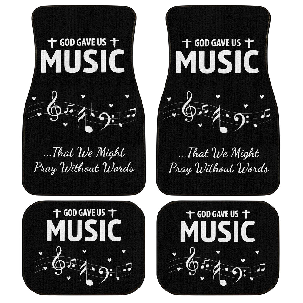 God Gave Us Music Car Floor Mats Notes Music Car Accessories - Gearcarcover - 1