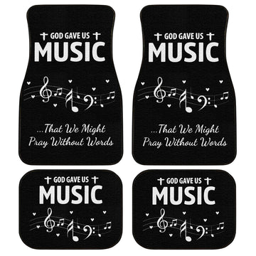 God Gave Us Music Car Floor Mats Notes Music Car Accessories - Gearcarcover - 1