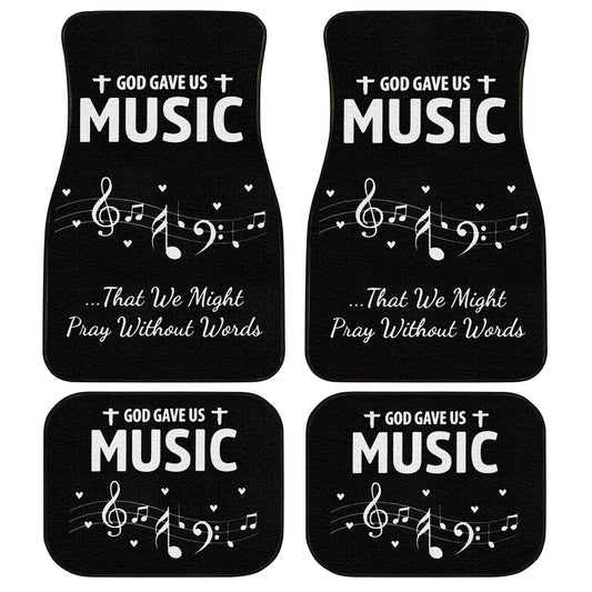 God Gave Us Music Car Floor Mats Notes Music Car Accessories - Gearcarcover - 1