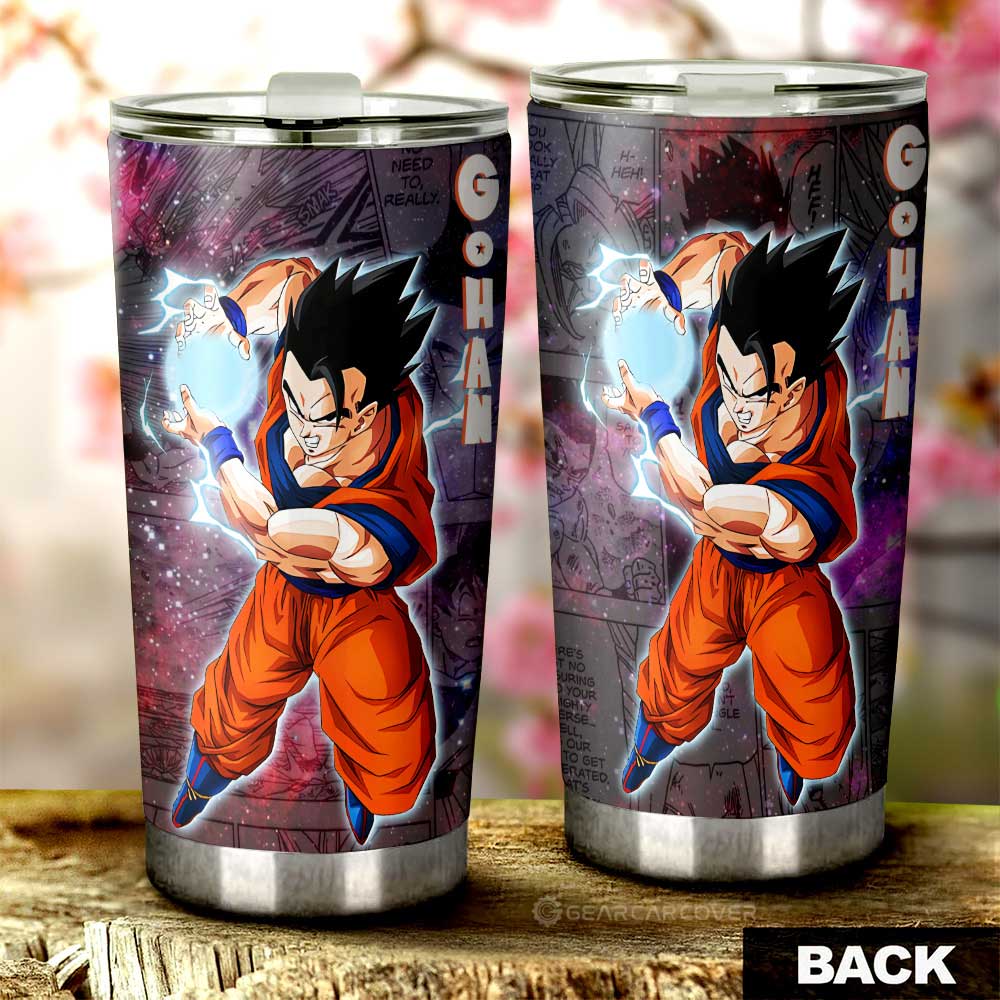 Gohan Tumbler Cup Custom Dragon Ball Anime Car Accessories Galaxy Style - Gearcarcover - 3