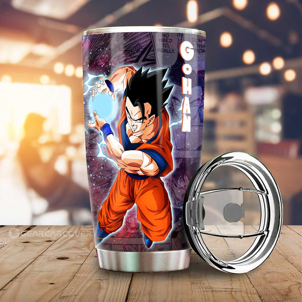 Gohan Tumbler Cup Custom Dragon Ball Anime Car Accessories Galaxy Style - Gearcarcover - 1