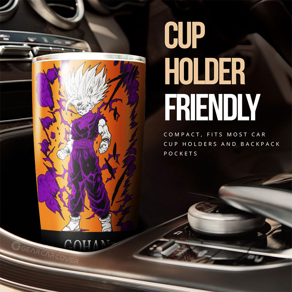 Gohan Tumbler Cup Custom Dragon Ball Anime Manga Color Style - Gearcarcover - 3