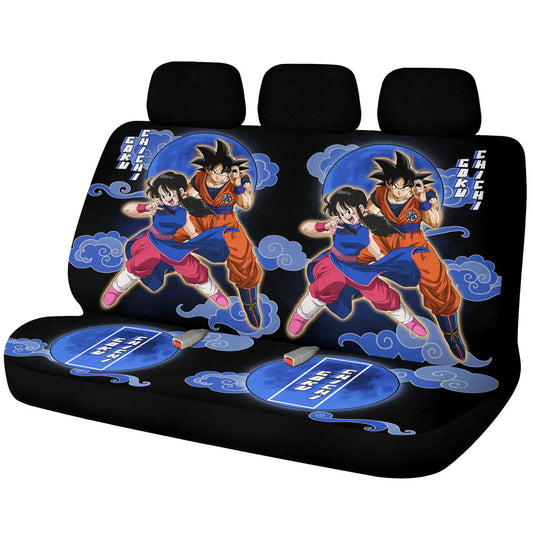 Goku And Chichi Car Back Seat Covers Custom Dragon Ball Anime Car Accessories - Gearcarcover - 1