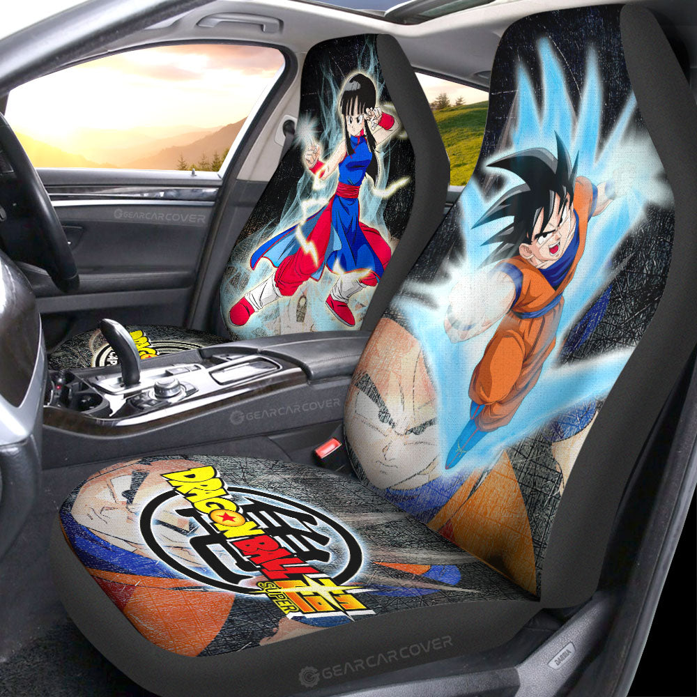 Goku And Chichi Car Seat Covers Custom Dragon Ball Anime Car Accessories - Gearcarcover - 4