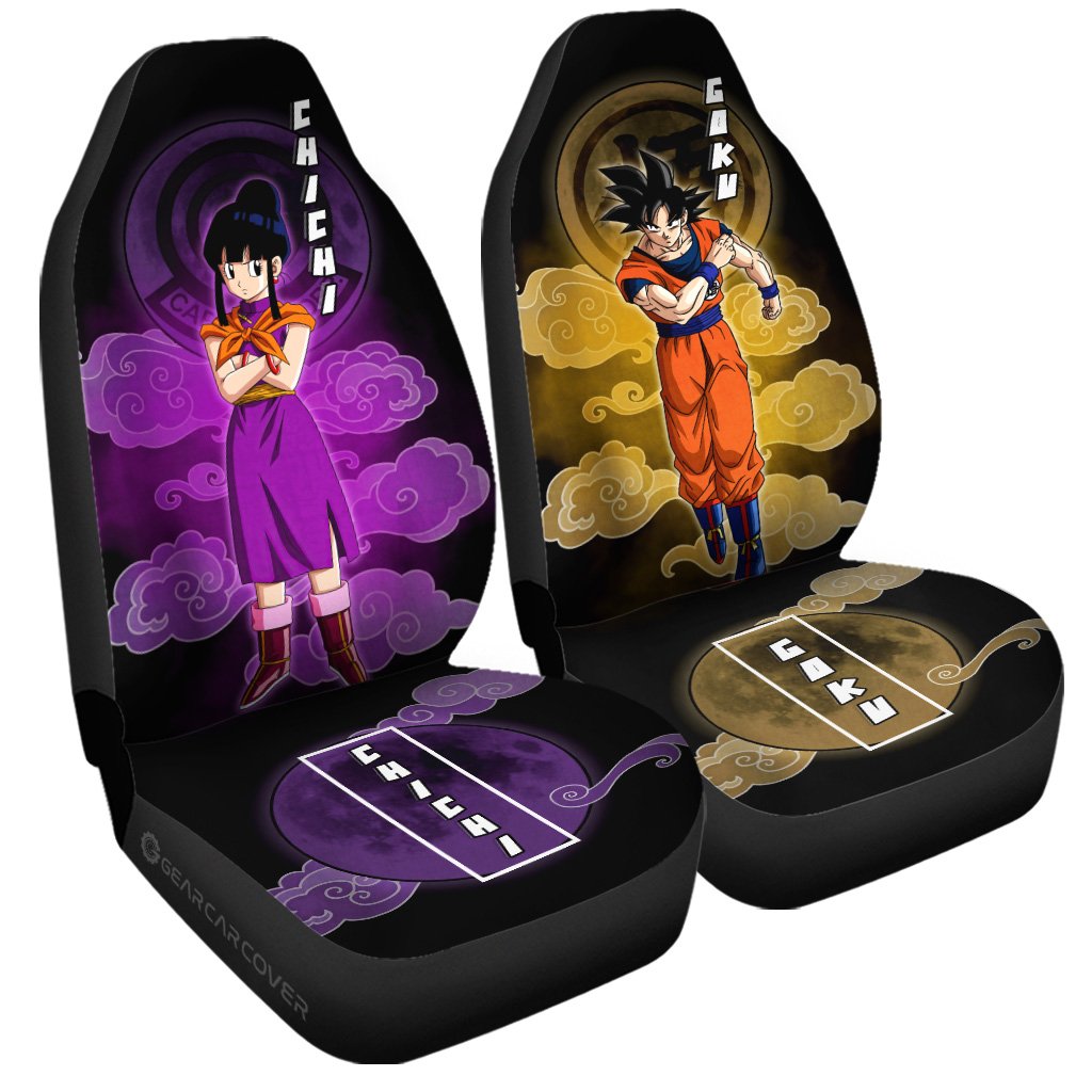 Goku And Chichi Car Seat Covers Custom Dragon Ball Anime Car Accessories Perfect Gift For Fan - Gearcarcover - 3