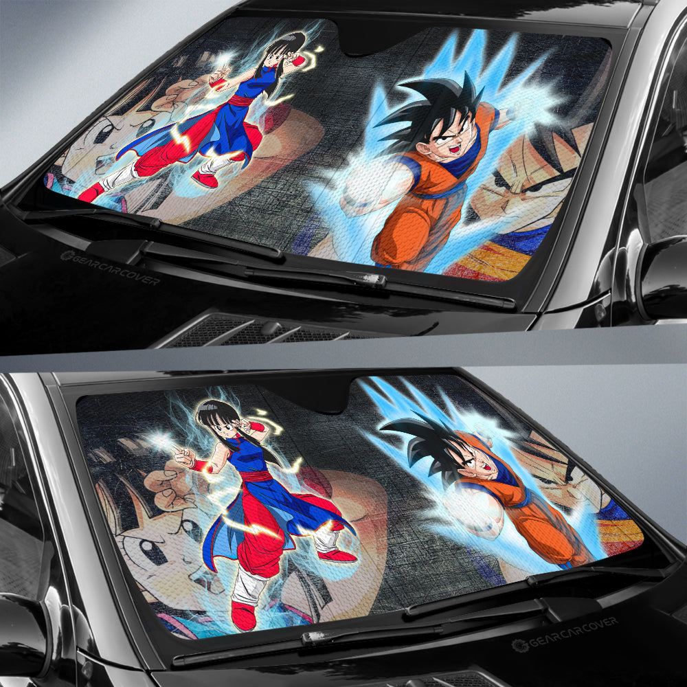 Goku And Chichi Car Sunshade Custom Dragon Ball Anime Car Interior Accessories - Gearcarcover - 3