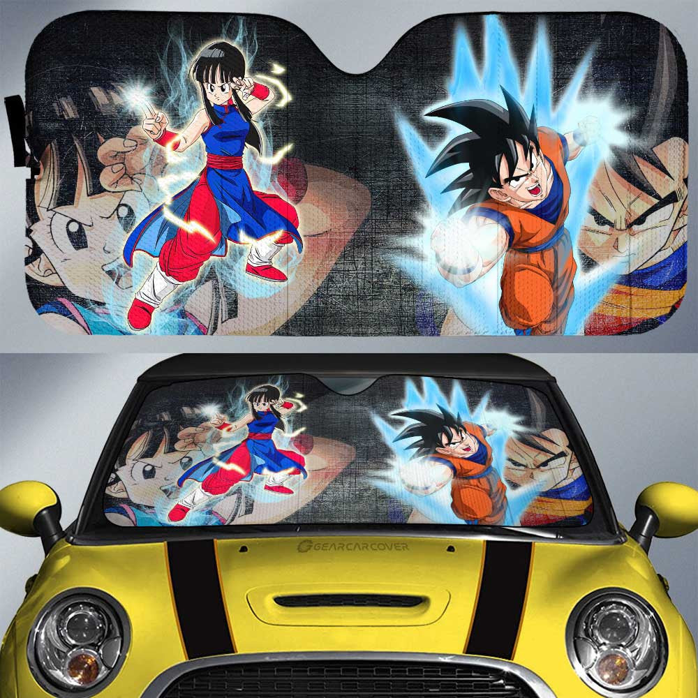 Goku And Chichi Car Sunshade Custom Dragon Ball Anime Car Interior Accessories - Gearcarcover - 1