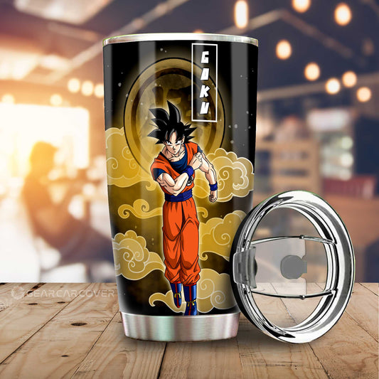 Goku And Chichi Tumbler Cup Custom Dragon Ball Anime Car Accessories - Gearcarcover - 2