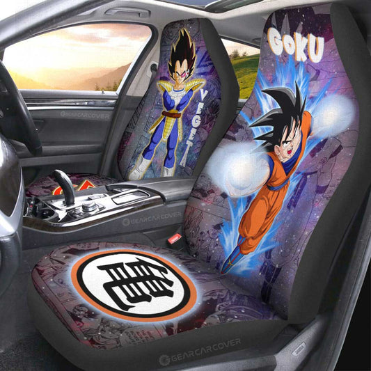 Goku And Vegeta Car Seat Covers Custom Galaxy Style Dragon Ball Anime Car Accessories - Gearcarcover - 2