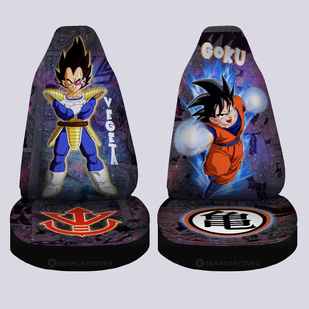 Goku And Vegeta Car Seat Covers Custom Galaxy Style Dragon Ball Anime Car Accessories - Gearcarcover - 4