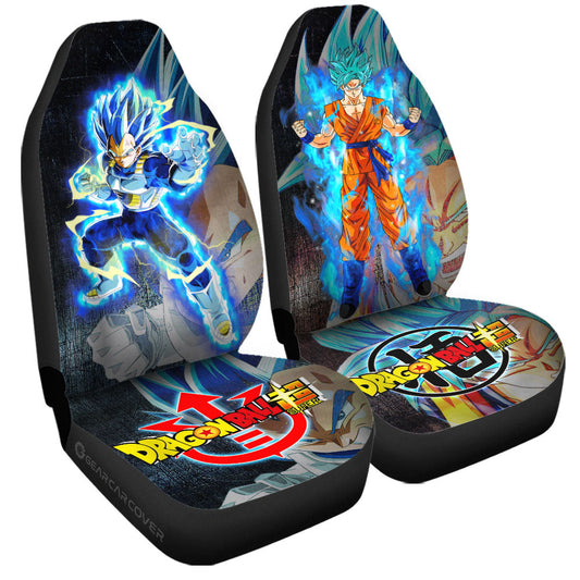 Goku And Vegeta SSJ Blue Car Seat Covers Dragon Ball Z Car Accessories - Gearcarcover - 2