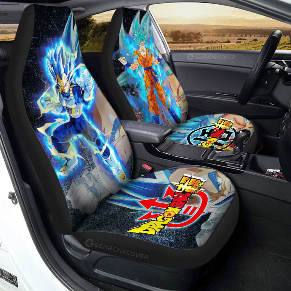 Goku And Vegeta SSJ Blue Car Seat Covers Dragon Ball Z Car Accessories - Gearcarcover - 4