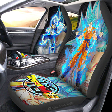 Goku And Vegeta SSJ Blue Car Seat Covers Dragon Ball Z Car Accessories - Gearcarcover - 1