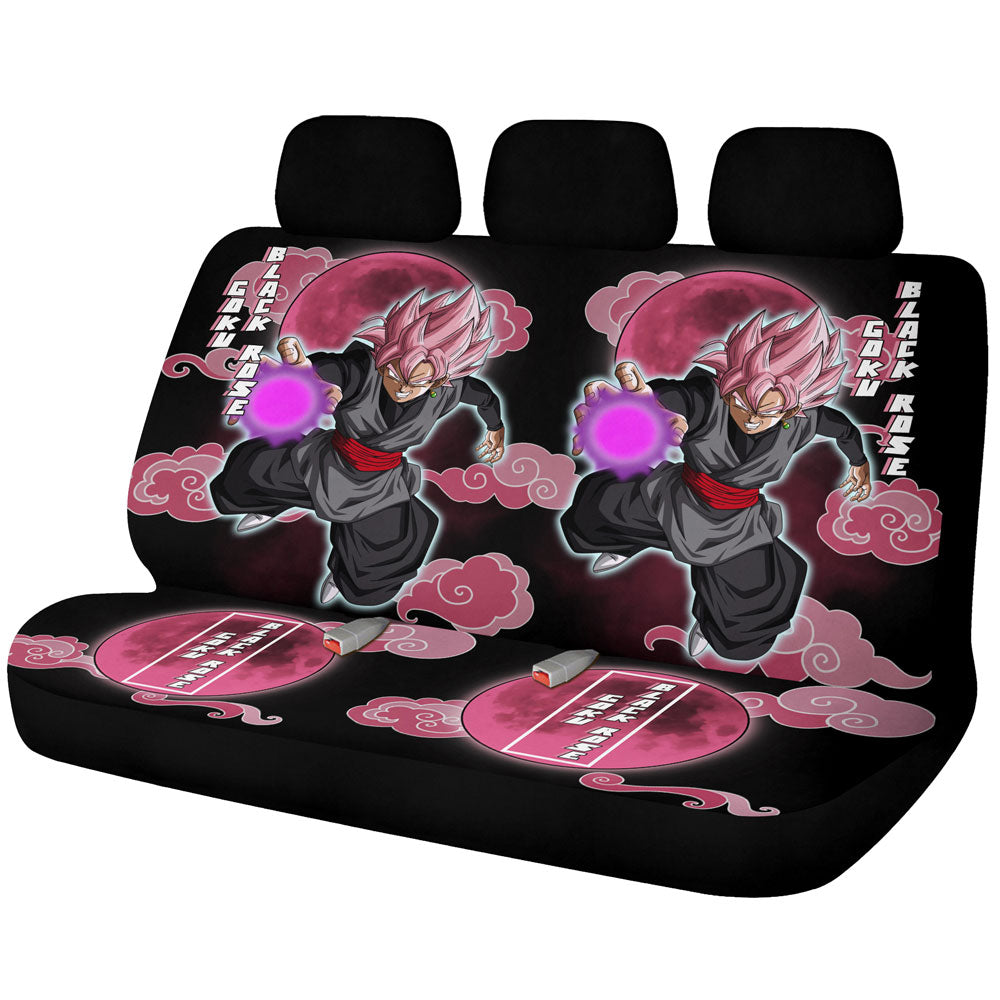 Goku Black Rose Car Back Seat Covers Custom Dragon Ball Anime Car Accessories - Gearcarcover - 1