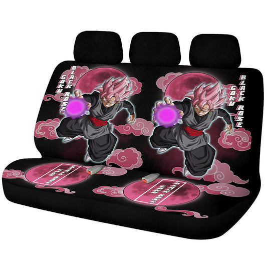 Goku Black Rose Car Back Seat Covers Custom Dragon Ball Anime Car Accessories - Gearcarcover - 1