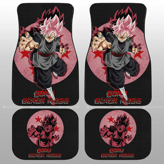 Goku Black Rose Car Floor Mats Custom Dragon Ball Anime Car Accessories - Gearcarcover - 1