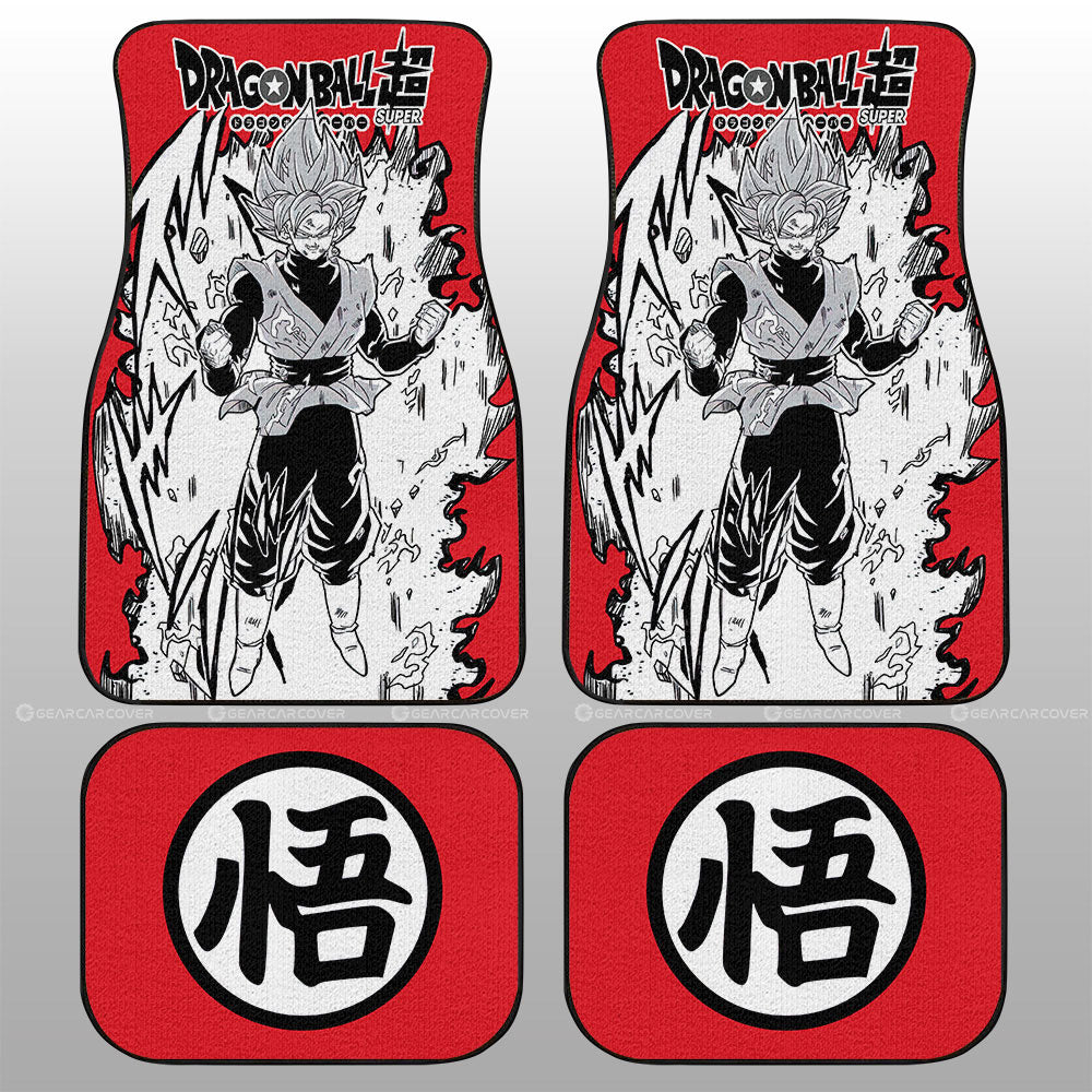 Goku Black Rose Car Floor Mats Custom Dragon Ball Anime Car Accessories Manga Style For Fans - Gearcarcover - 2