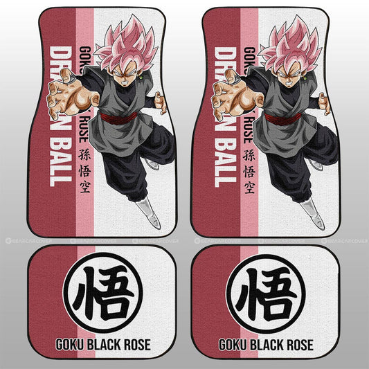 Goku Black Rose Car Floor Mats Custom Dragon Ball Car Accessories For Anime Fans - Gearcarcover - 2