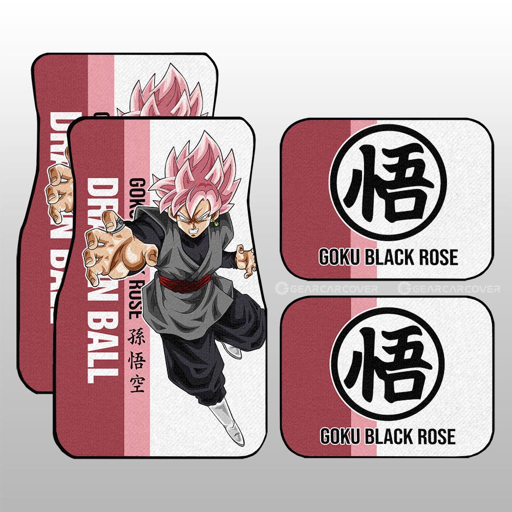 Goku Black Rose Car Floor Mats Custom Dragon Ball Car Accessories For Anime Fans - Gearcarcover - 1