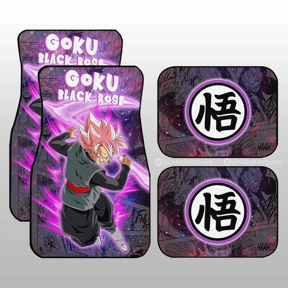 Goku Black Rose Car Floor Mats Custom Galaxy Style Dragon Ball Anime Car Accessories - Gearcarcover - 1