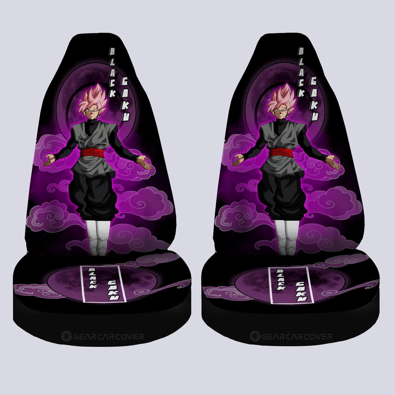 Goku Black Rose Car Seat Covers Custom Anime Dragon Ball Car Accessories - Gearcarcover - 4
