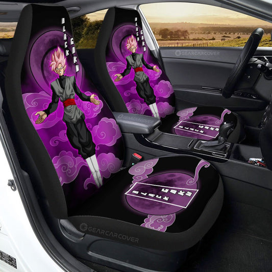 Goku Black Rose Car Seat Covers Custom Anime Dragon Ball Car Accessories - Gearcarcover - 1