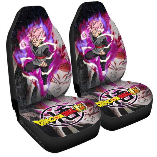 Goku Black Rose Car Seat Covers Custom Dragon Ball Anime Car Accessories - Gearcarcover - 2