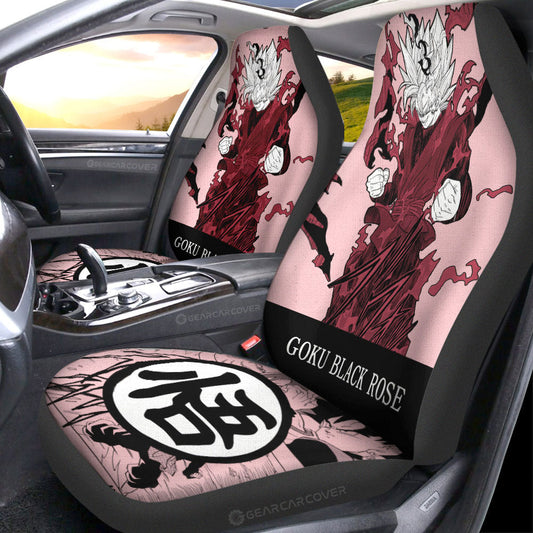 Goku Black Rose Car Seat Covers Custom Dragon Ball Anime Manga Color Style - Gearcarcover - 2