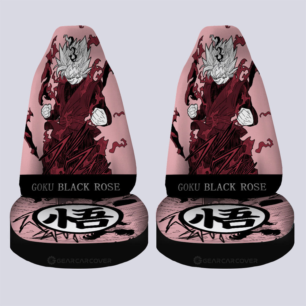 Goku Black Rose Car Seat Covers Custom Dragon Ball Anime Manga Color Style - Gearcarcover - 4