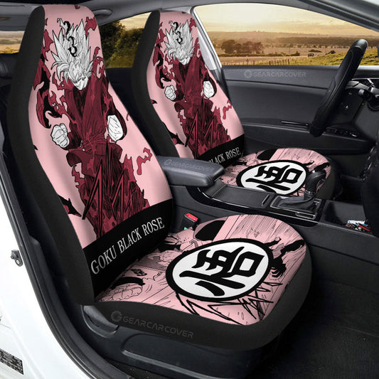 Goku Black Rose Car Seat Covers Custom Dragon Ball Anime Manga Color Style - Gearcarcover - 1