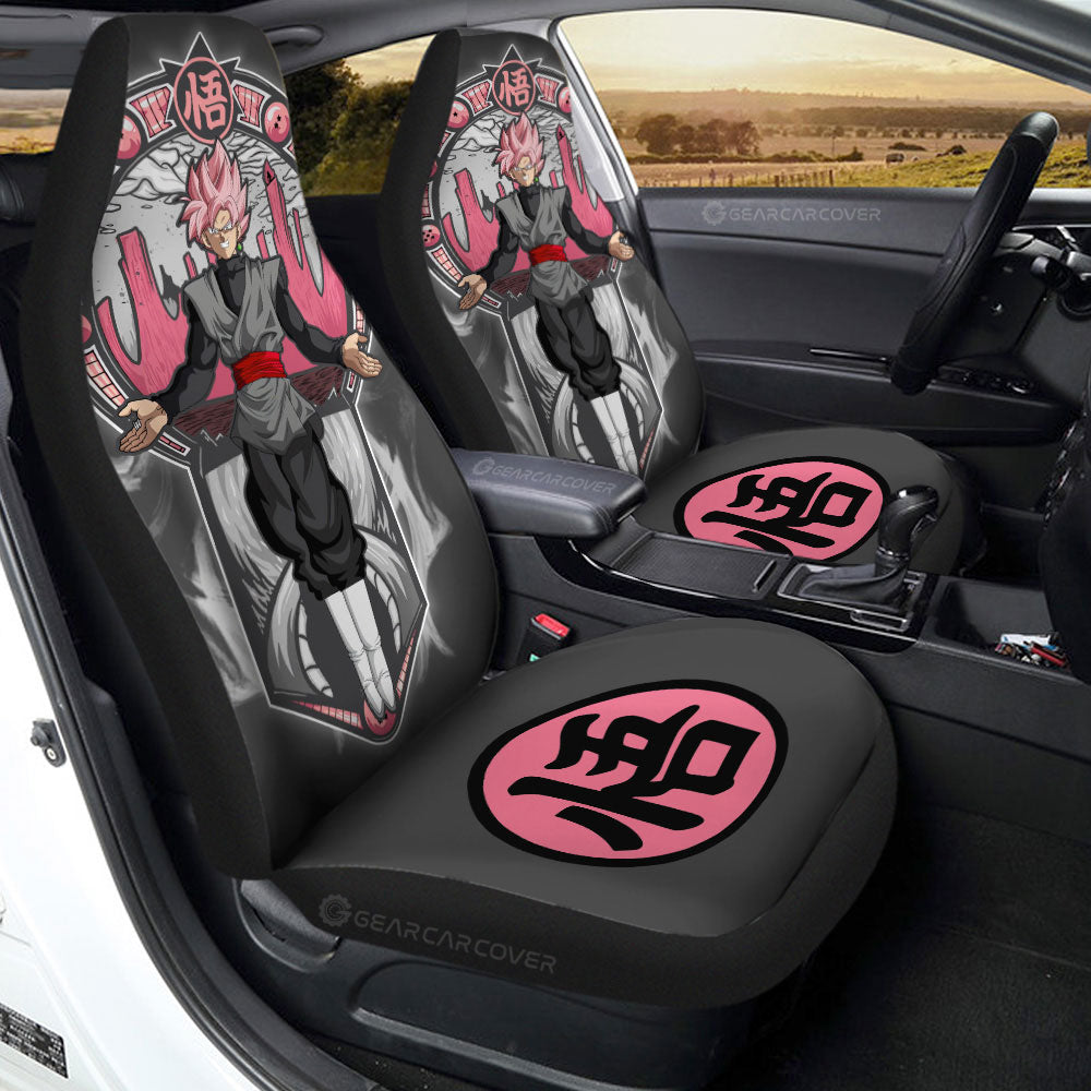 Goku Black Rose Car Seat Covers Custom Dragon Ball Car Interior Accessories - Gearcarcover - 2