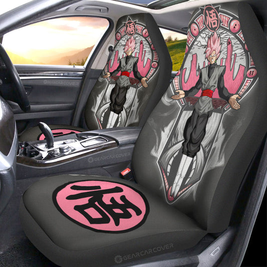 Goku Black Rose Car Seat Covers Custom Dragon Ball Car Interior Accessories - Gearcarcover - 1