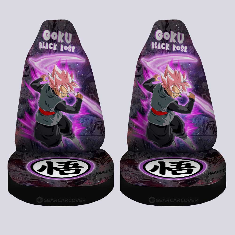 Goku Black Rose Car Seat Covers Custom Galaxy Style Dragon Ball Anime Car Accessories - Gearcarcover - 4