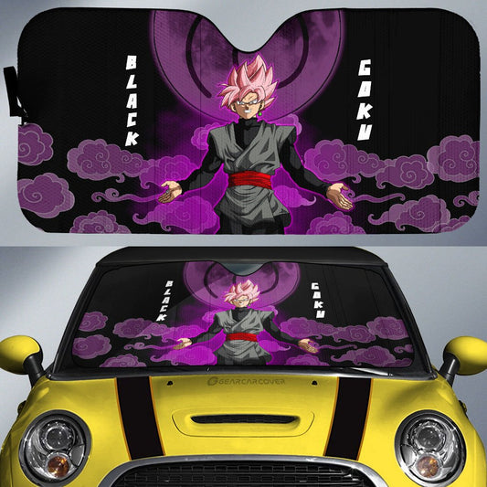 Goku Black Rose Car Sunshade Custom Anime Dragon Ball Car Accessories - Gearcarcover - 1