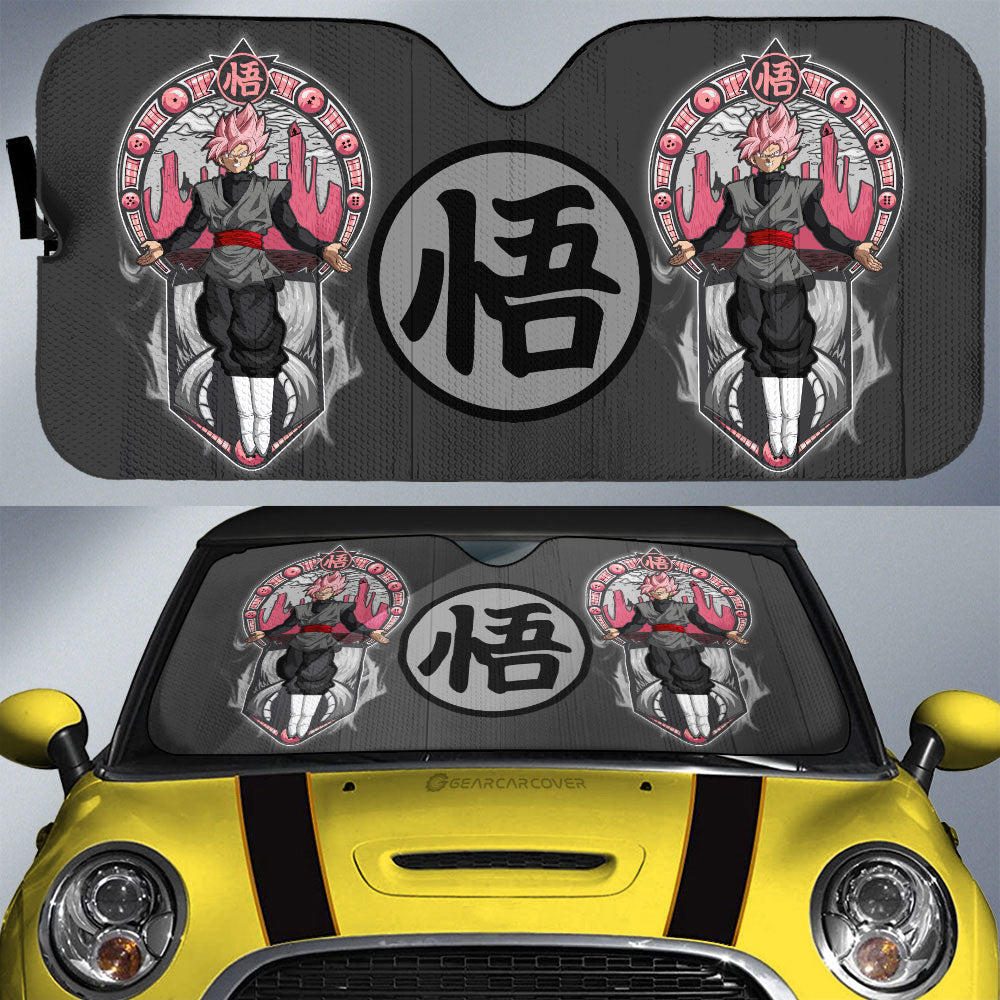 Goku Black Rose Car Sunshade Custom Dragon Ball Car Interior Accessories - Gearcarcover - 1