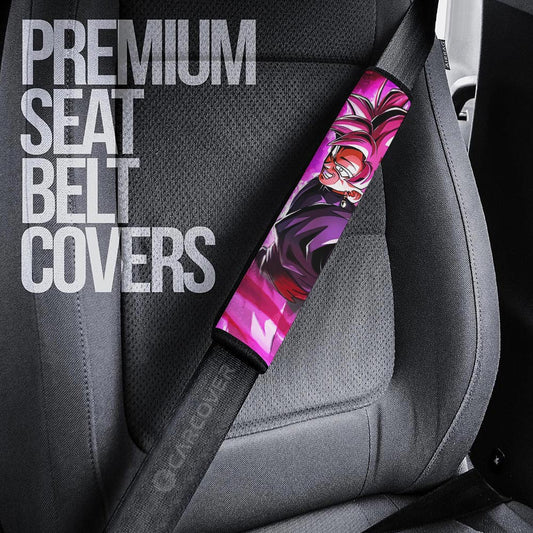 Goku Black Rose Seat Belt Covers Custom Dragon Ball Anime Car Accessories - Gearcarcover - 2