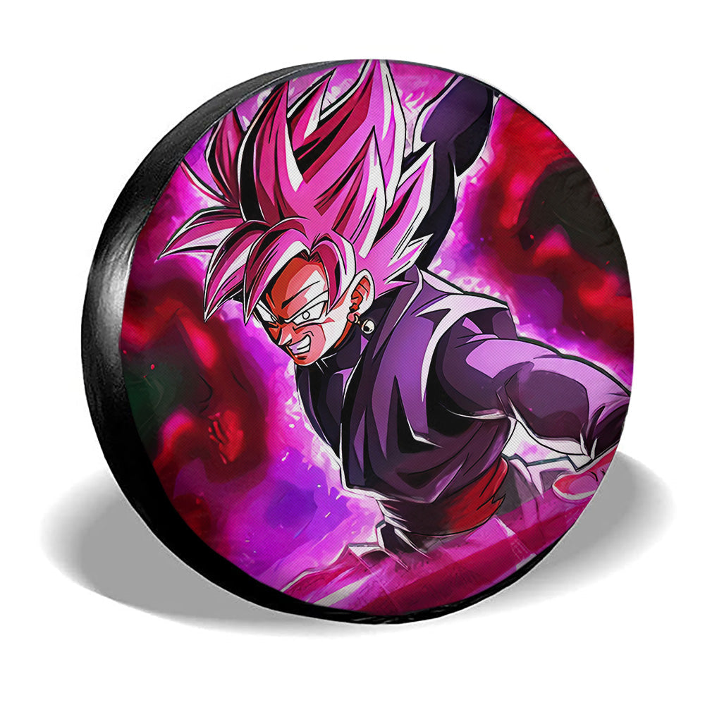 Goku Black Rose Spare Tire Covers Custom Dragon Ball Anime Car Accessories - Gearcarcover - 2