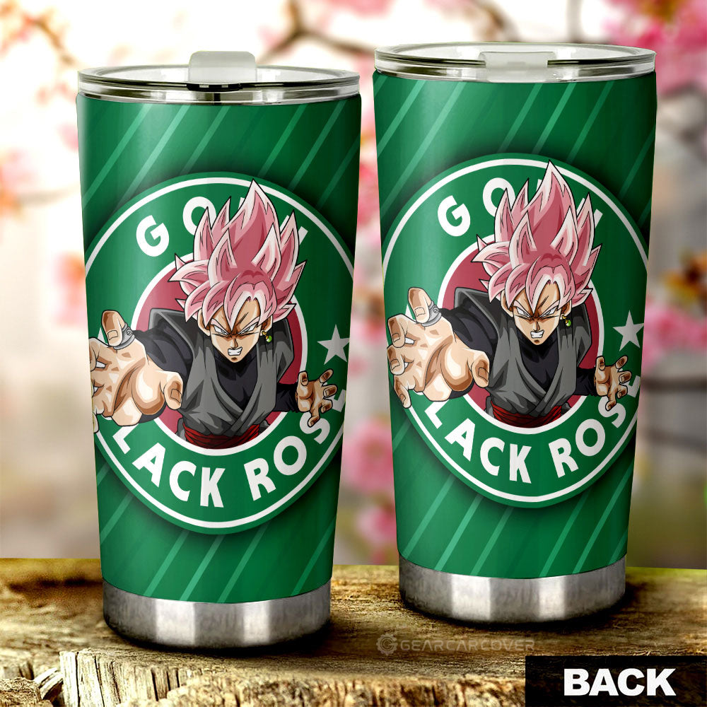 Goku Black Rose Tumbler Cup Custom Dragon Ball Anime Car Accessories - Gearcarcover - 3