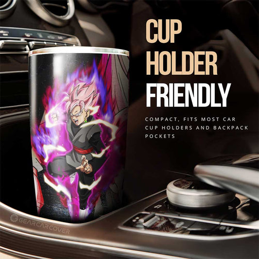 Goku Black Rose Tumbler Cup Custom Dragon Ball Anime Car Interior Accessories - Gearcarcover - 2