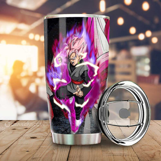 Goku Black Rose Tumbler Cup Custom Dragon Ball Anime Car Interior Accessories - Gearcarcover - 1