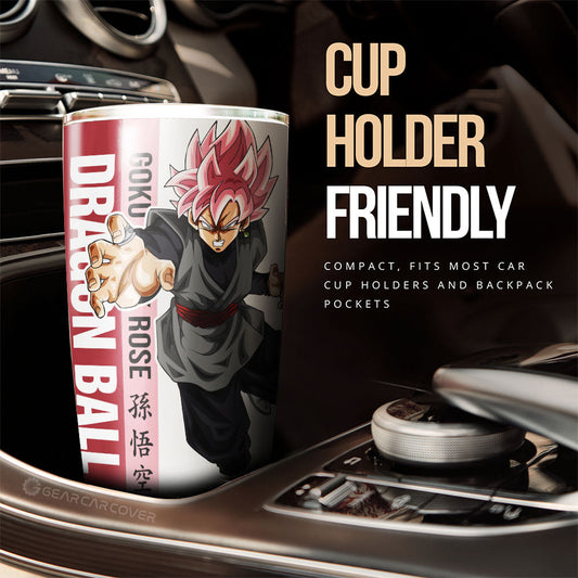 Goku Black Rose Tumbler Cup Custom Dragon Ball Car Accessories For Anime Fans - Gearcarcover - 2